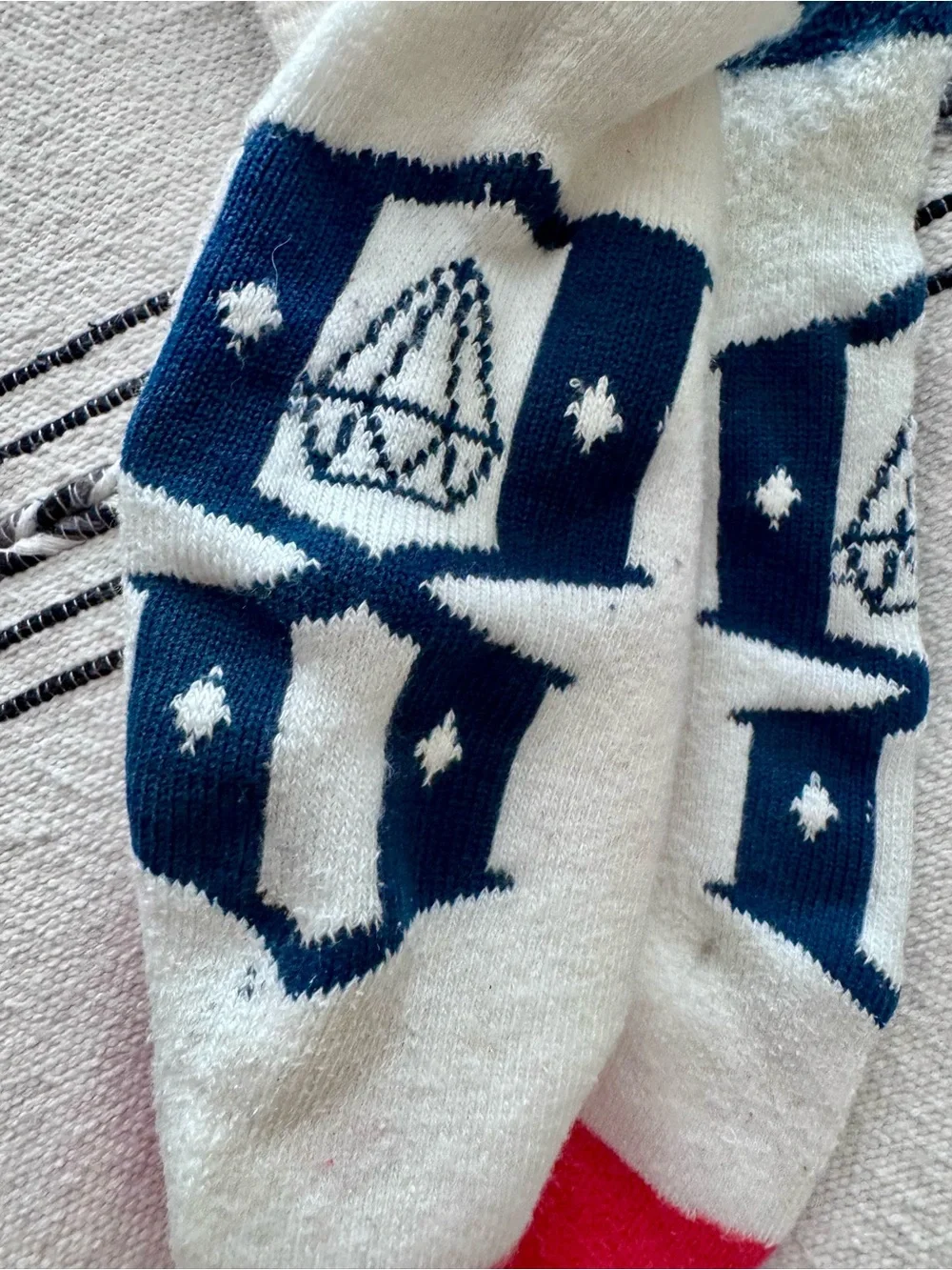 Rebel8 Men's Athletic Crew Socks - Pack of 3 (White, Blue, Red Accents)
